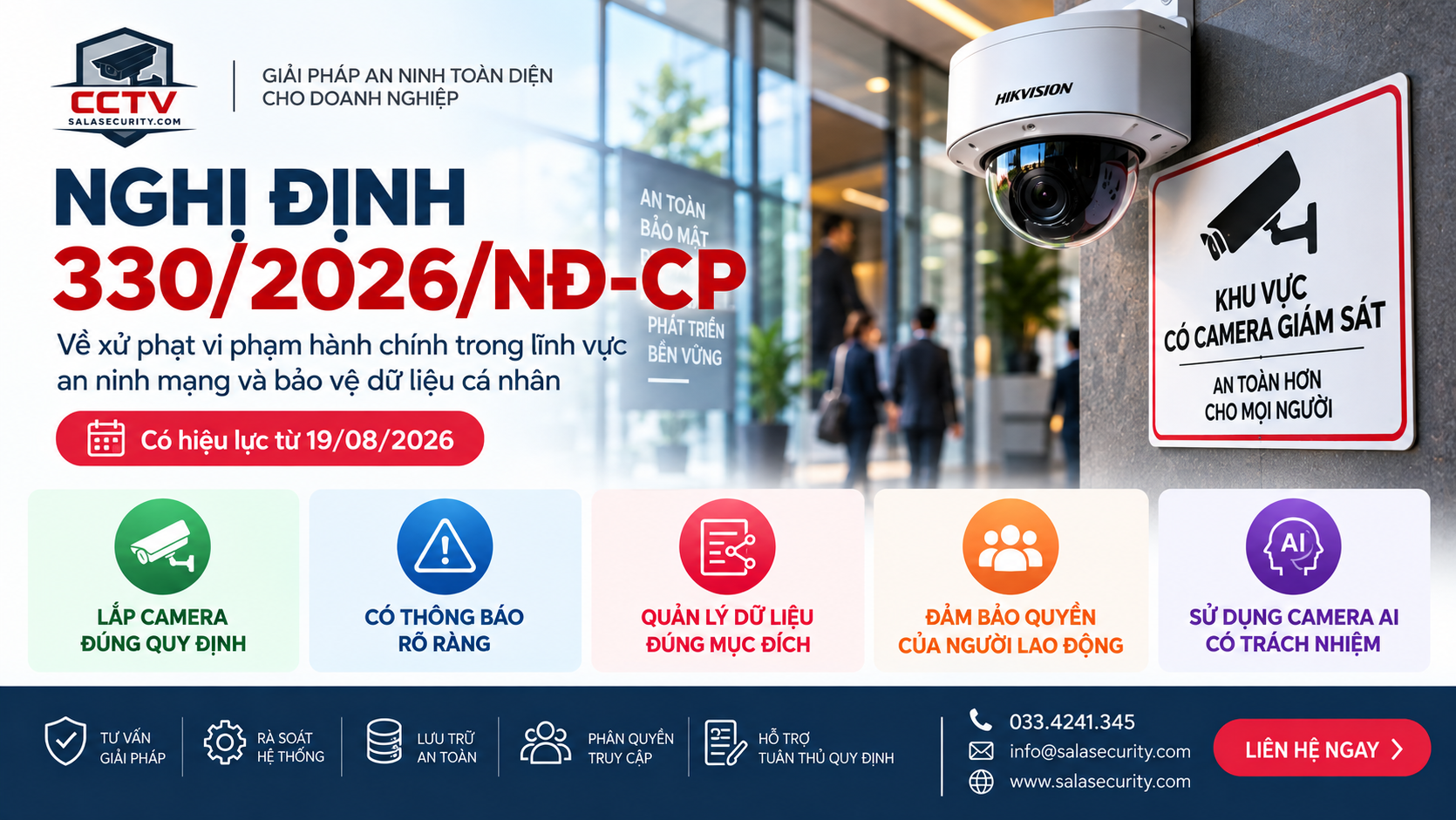 Nghị định 330/2026/NĐ-CP: Doanh nghiệp lắp Camera cần lưu ý gì về dữ liệu hình ảnh
