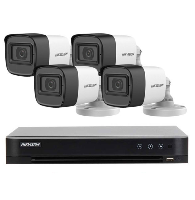 Trọn bộ 8 Camera, Đầu ghi hình TVI HIKVISION 2MP Audio